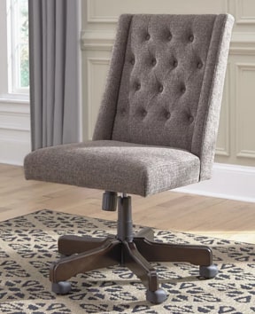 Comfortable rolling desk chair with soft fabric